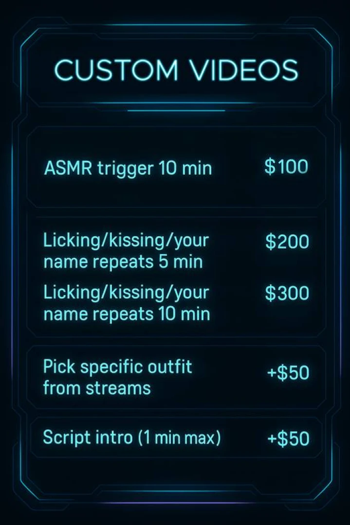 Custom asmr requests now open while i can t currently post on youtube 