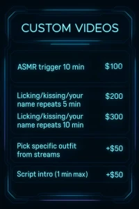 Custom asmr requests now open while i can t currently post on youtube