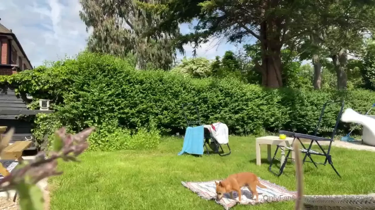 Walking around in a bikini 