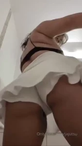 My skirt has safety shorts but you can still the cheeks anyway