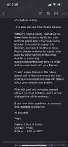 Emergency information our p treon account has been permanently locked part 1