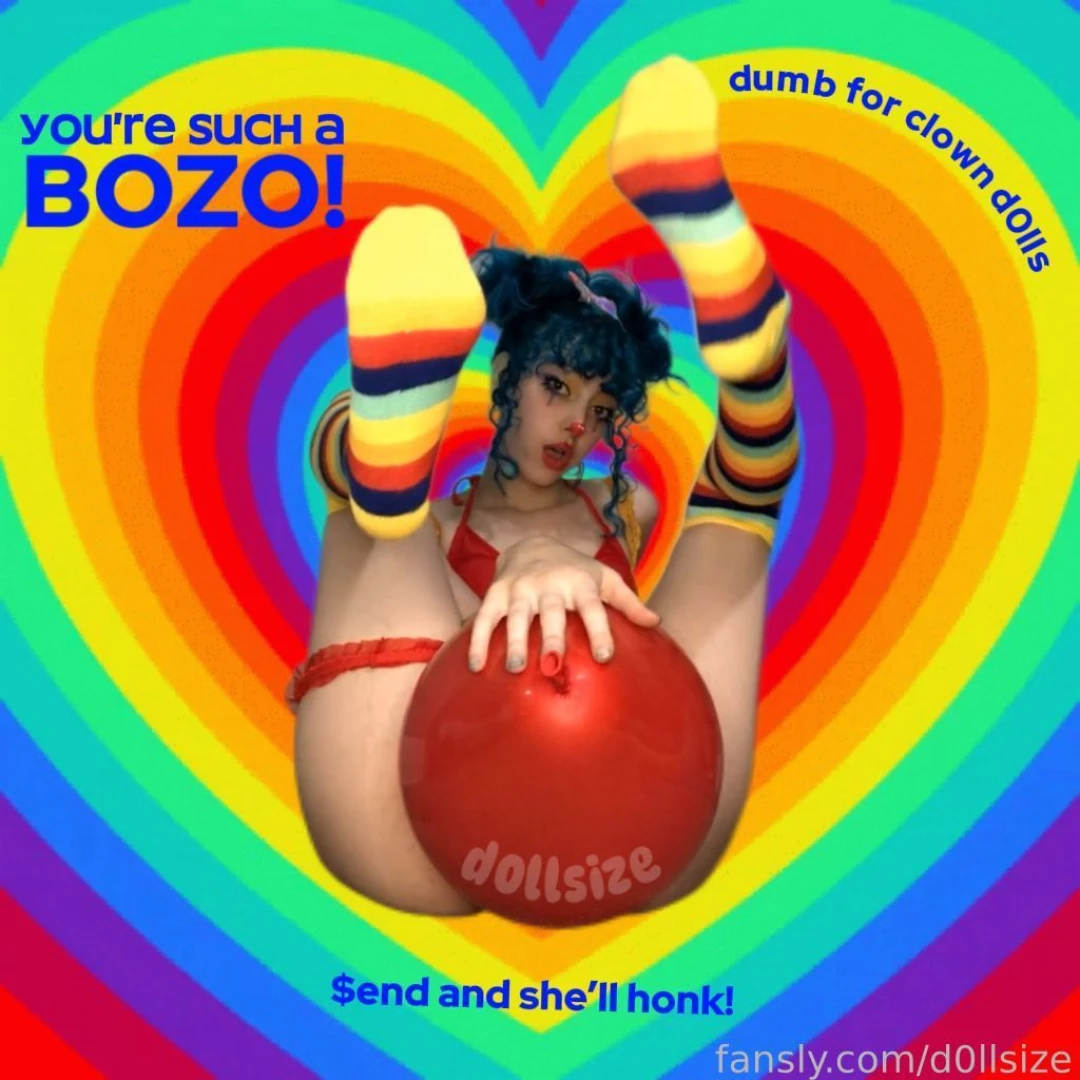 End to keep her clownposting clowngirl balloonsitting balloon 