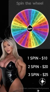 Spin the wheel lots of prizes for you to cum to just spin to win xxx