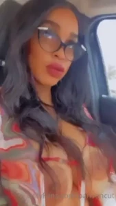 Driving with my titties out