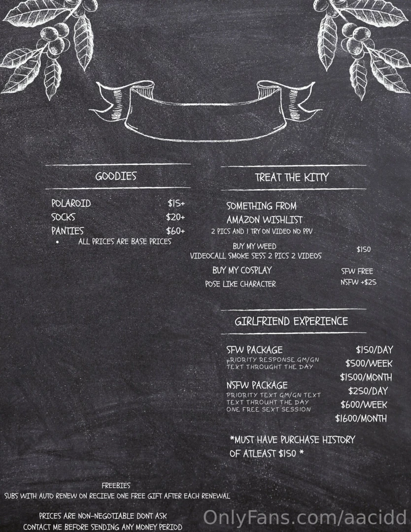 New menu tips are always appreciated and rewarded no m33t ups anything 