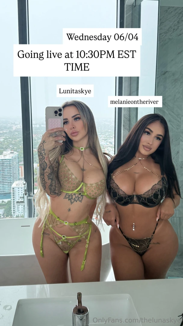 Going live on my paid page lunitaskye with melanieontheriver wednesday 