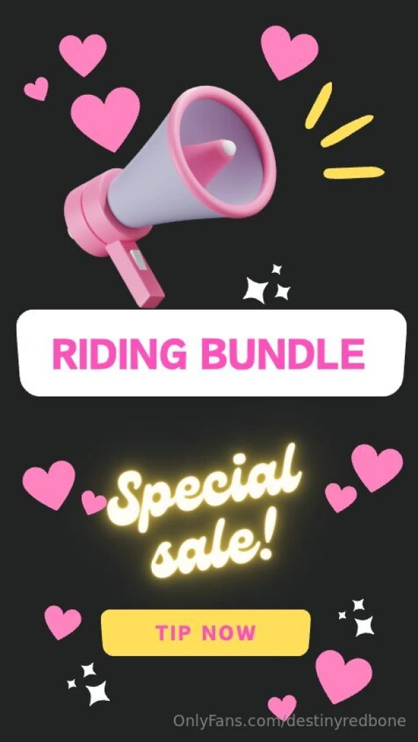 Riding bundle first 5 fans will get 2000 worth of my content i want 