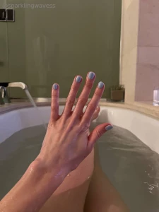 How cute is this blue nail polish i love it so much part 3