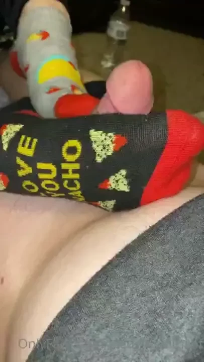 A pleasing mismatched sockjob for my man 