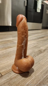 Peep how creamy i made this dildo after filming a custom making