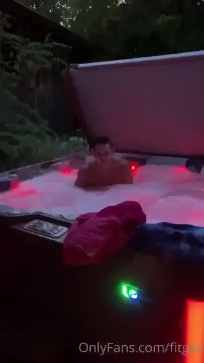 Who wants to relax naked with me in this warm hot tub with an 