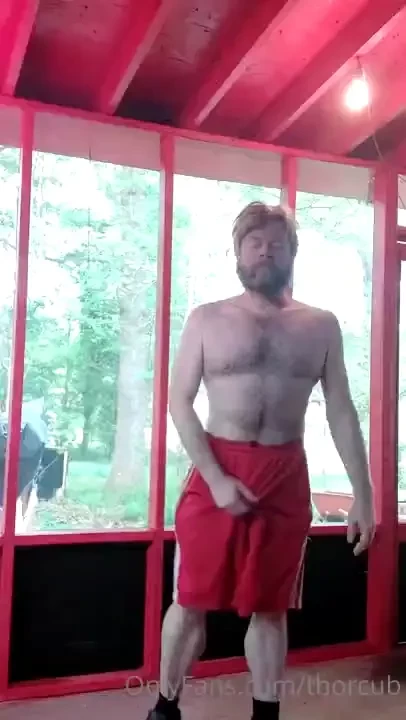 Horny and playing around on the patio again 