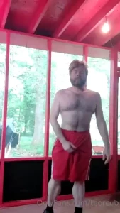 Horny and playing around on the patio again