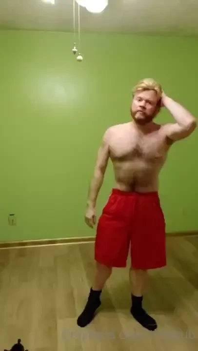 Having a good wank in the empty room at the house 