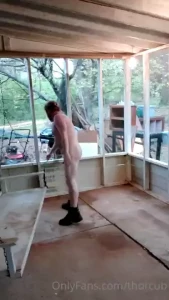 Nothing like working in the nude on the patio
