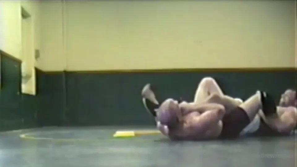 Me and a college wrestler buddy of mine training in the wrestling room 