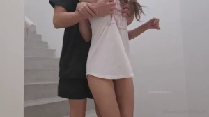 Neighbour fucked me at stairs omg my neighbour caught me going out