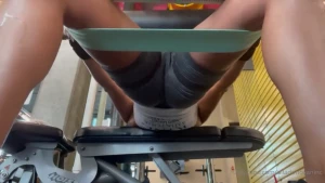 Saturday grind who wants my wet panties from this work out hehe