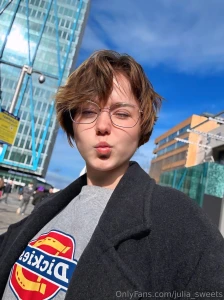 Pulled a silly face while walking through the city because why not no