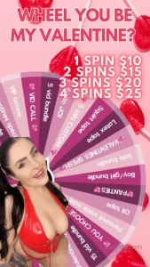 lucyloe - Wheel you be my valentine no luck needed on this wheel every spin wins part 1 