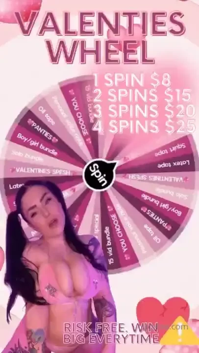 Wheel you be my valentine no luck needed on this wheel every spin wins part 2 