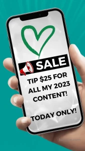 lucyloe - End of month sale tip 25 for all my 2023 content 