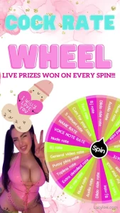 lucyloe - I m filming live filty cock rates which one will you win on my wheel 