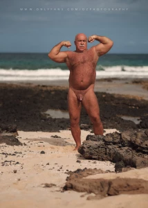 Nothing better than being naked on the beach after a great workout