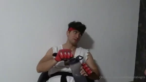 Ryu and ken argue about their last match during a tournament ryu is