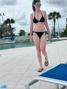 Just a sexy mama walking by the pool