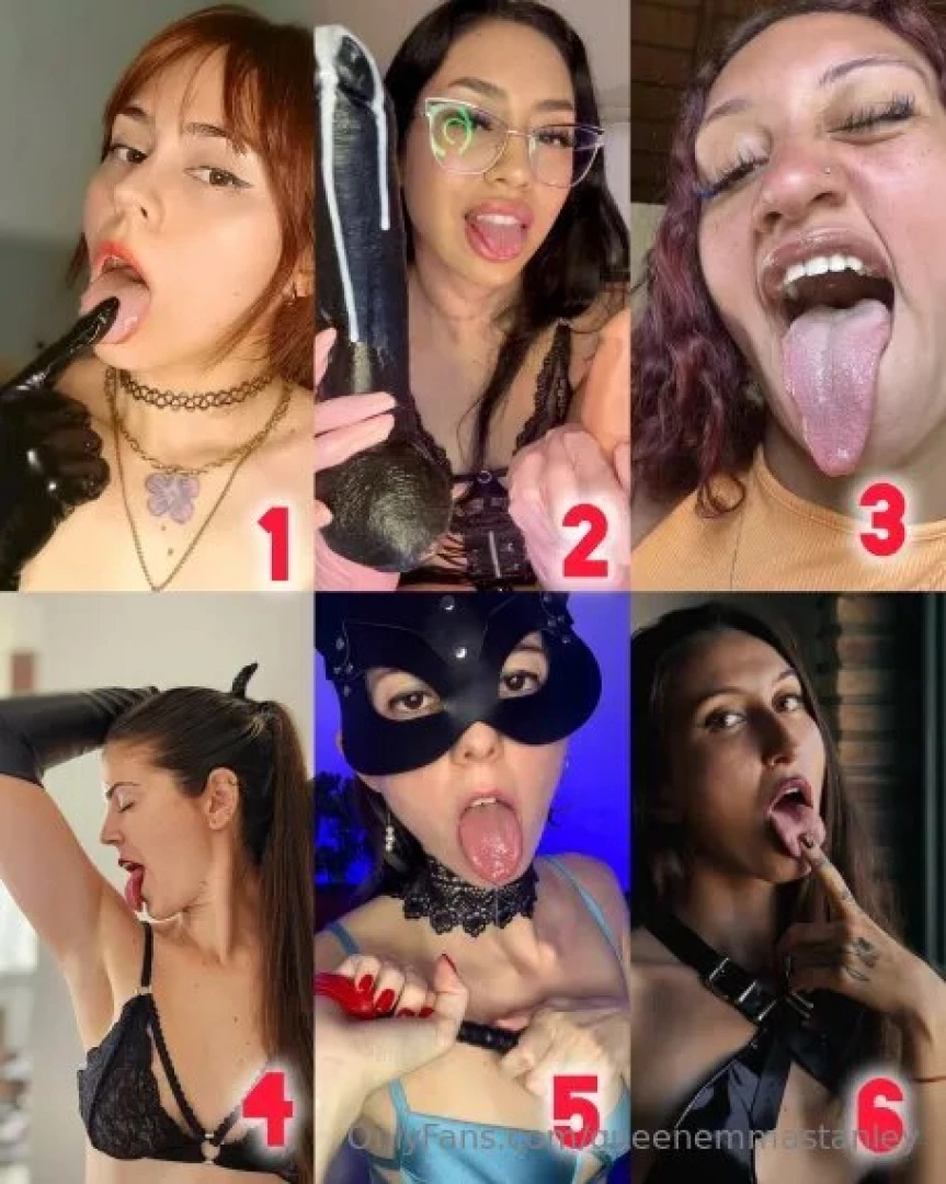Each goddess has her unique way of using her tongue who will you 