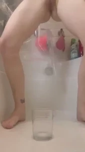 Standing piss in a cup so clearly my aim needs some work- but honestly