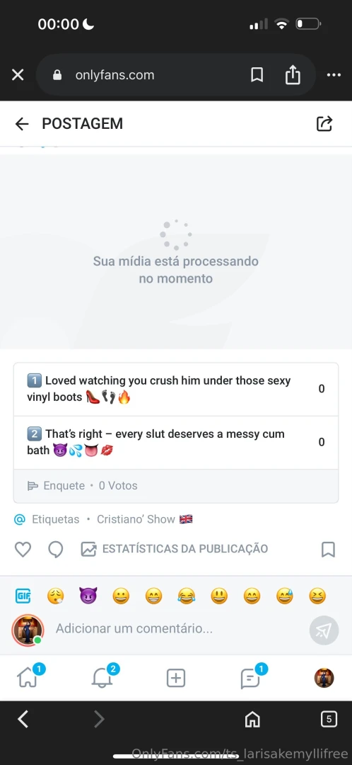 I m waiting for your vote in my poll right now on the vip page don t 