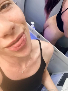 There is not a lot of space in this plane toilet but i m in a cheeky
