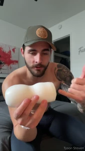 tysonsteven - My dick is bigger than this sex toy but i still use it till i bust a 