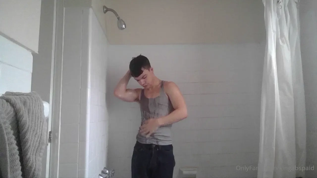 Super wet video stripping in the shower 