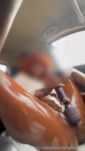 At the parking lot fucking myself i was nervous can you tell public