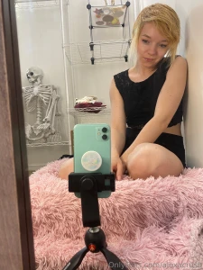 I got a new skirt what do you think it shows off a lot of leg lol part 7