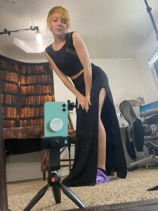 I got a new skirt what do you think it shows off a lot of leg lol