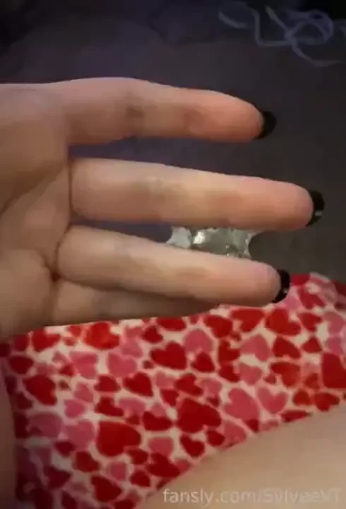 Playing with my cum it s insane just how fucking wet i get before 