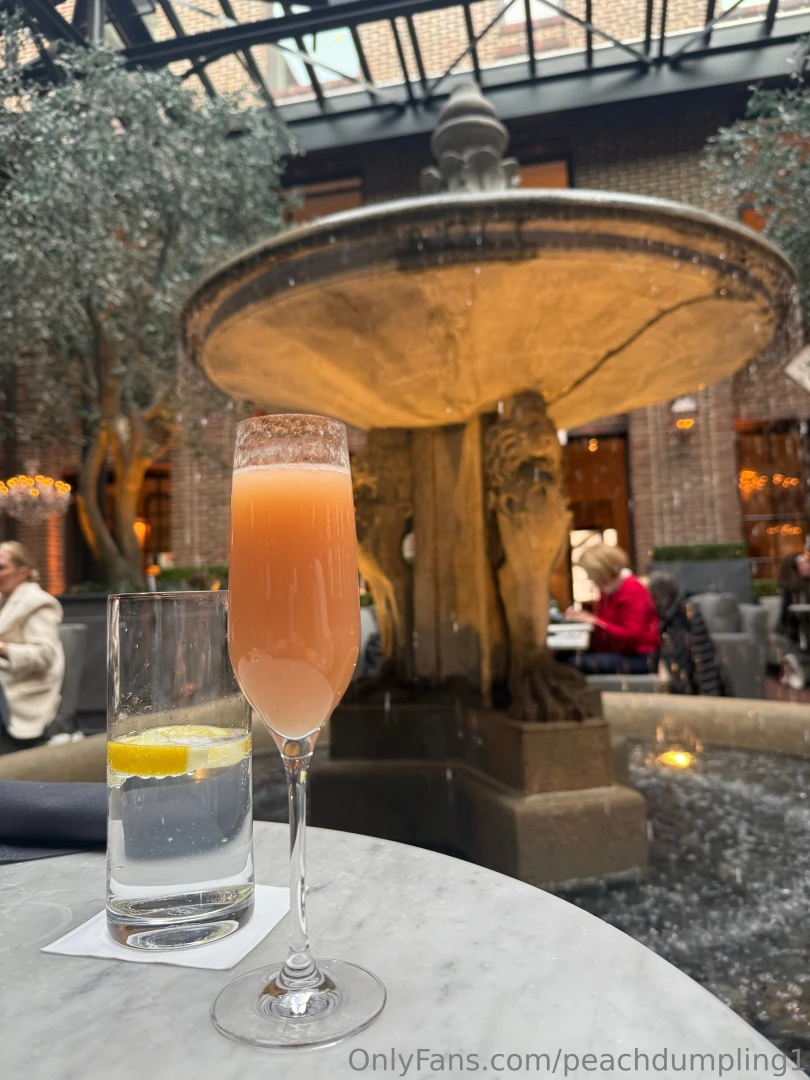 Peach bellini on peach dumpling s day 