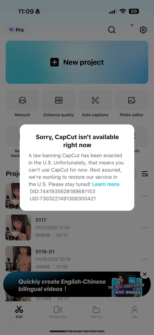 Noooo my favorite editing platform is banned do i just upload my raw 