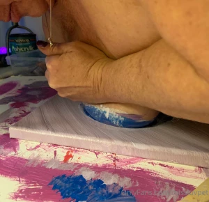 Body painting transferred to canvas part 2