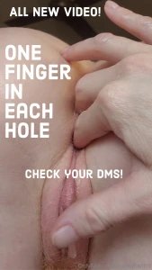 One finger in each hole check your dms now part 1