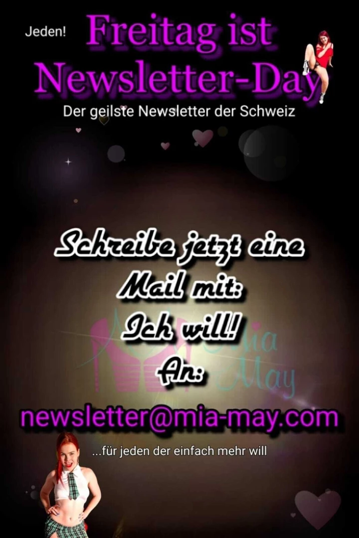 Bald in deinem postfach newsletter mia-may com deine adresse f r geile 