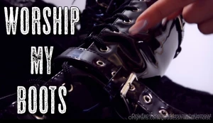 Boot worhsip 2 clean my boots you know your place beneath me and my