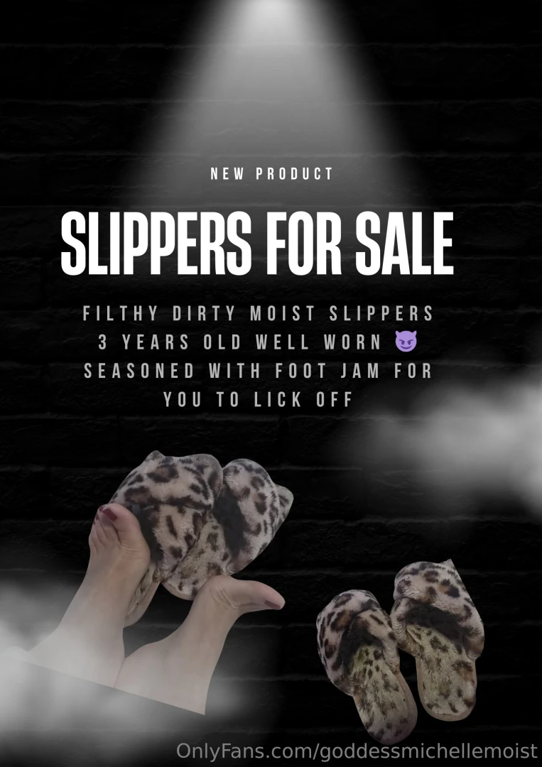 Well worn filthy slippers for sale 300 