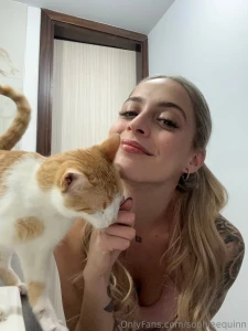 She s cute but i am the one who purss louder