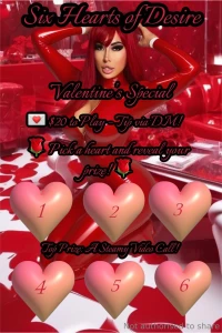 Six hearts of desire 2025 valentine s special 20 to play tip via dm