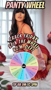 Crack friday alert panty spin the wheel and win big every spin